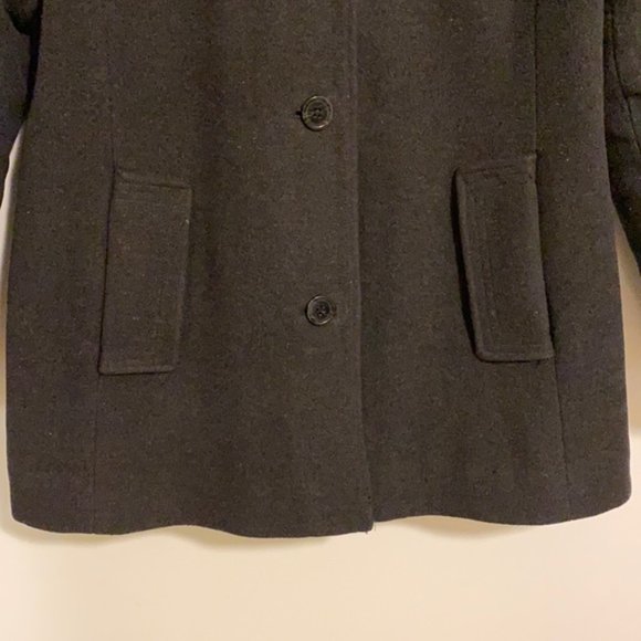 LONDON FOG Charcoal Grey Wool Peacoat - Picture 9 of 13